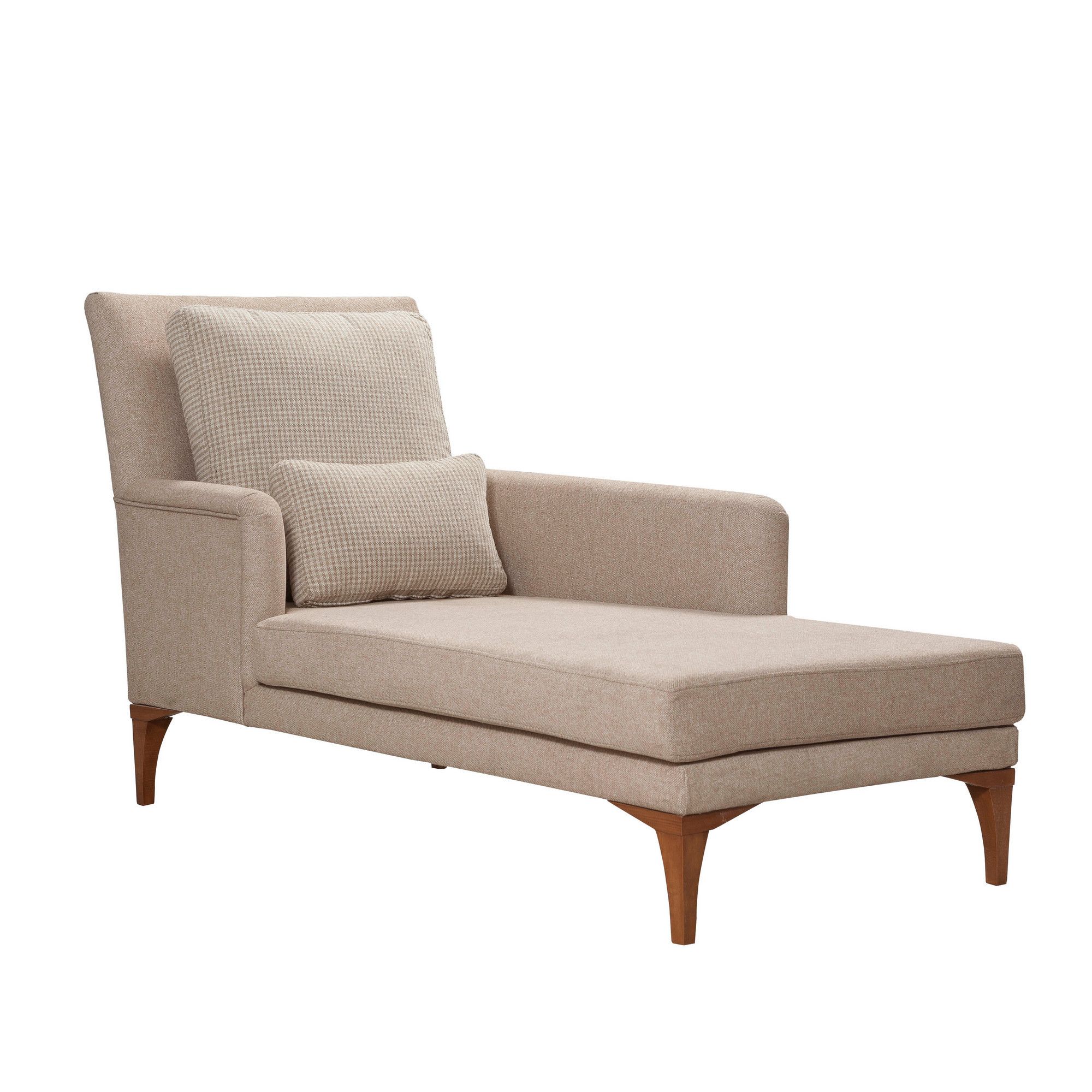 Diván de tela suave aterciopelada beige claro Koupa | Leroy Merlin