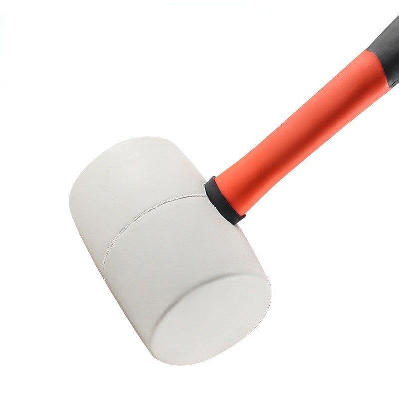 Marteau en caoutchouc avec poignée en plastique, Marteau pour travaux de finition, marteau pour pose de carrelage et parquet, 12 oz - 4