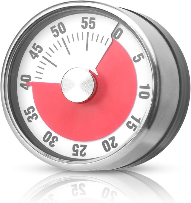 Timer wizualny, timer mechaniczny, timer odliczający 60 minut, mechaniczny minutnik kuchenny z podstawą magnetyczną, timer wizualny dla dzieci