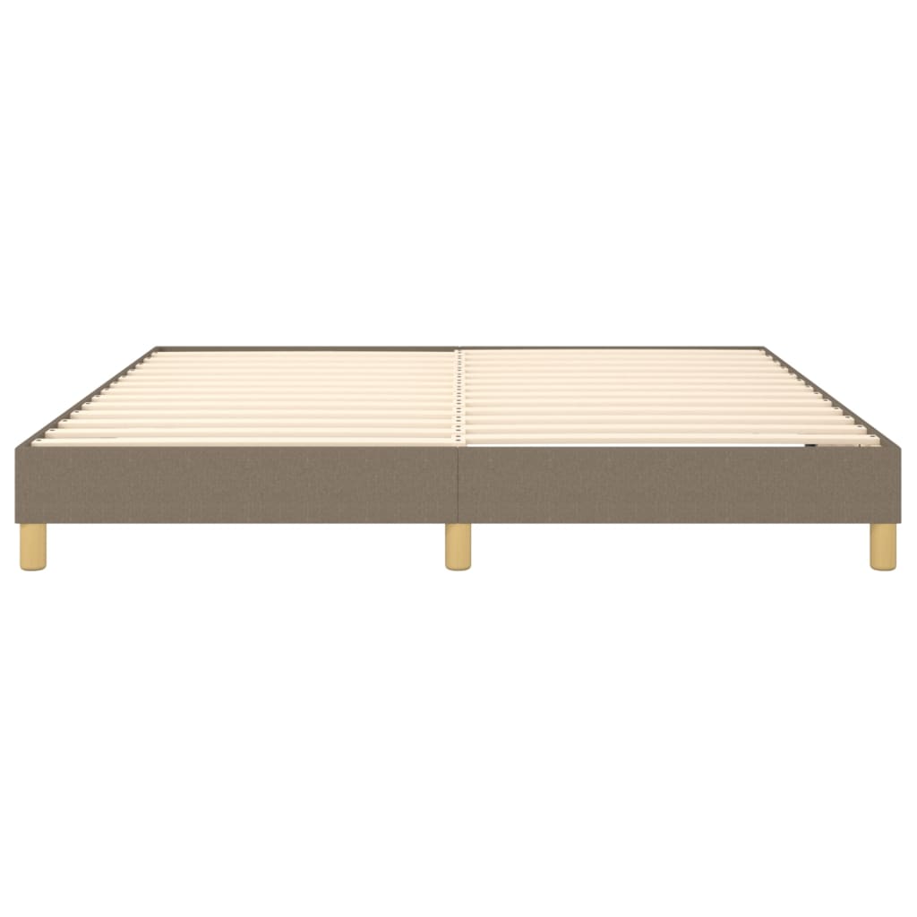 Cadre de lit à lattes, tissu, taupe, pour la chambre, 160 × 200 cm - 5