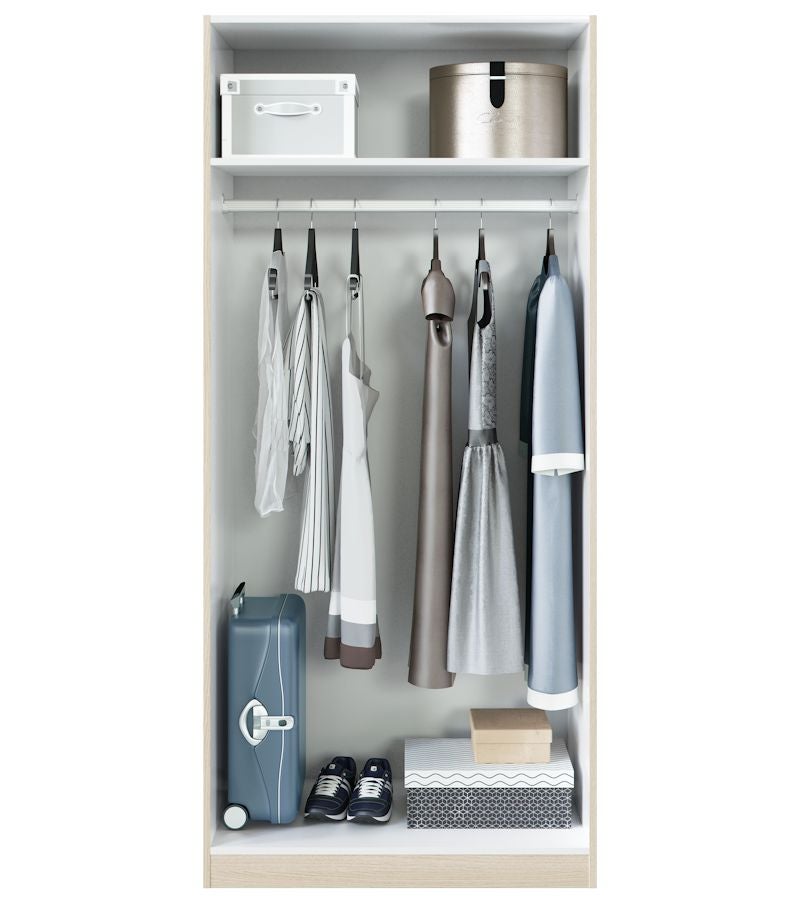 Armoire penderie ELOAH L82 x H180cm - Bois - 3