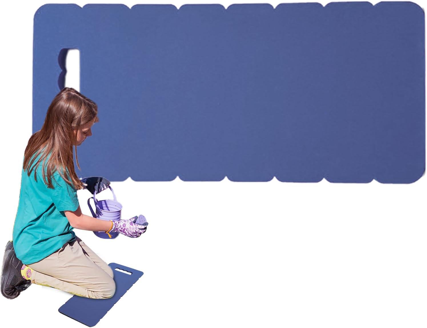 Genouillère De Jardin EVA Avec Poignée - Tapis De Protection Genoux Multifonction Noir, Idéal Jardinage Et Travaux