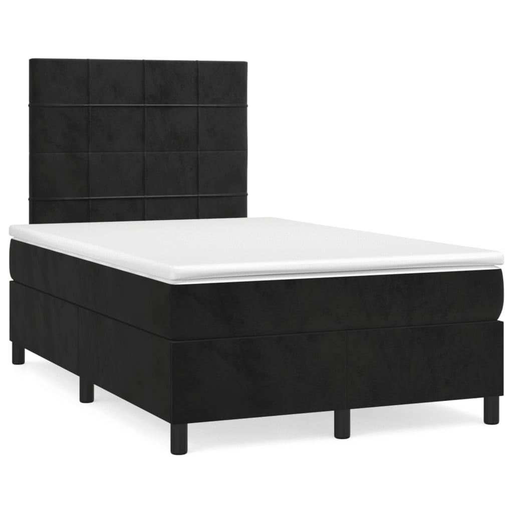 Sommier à lattes de lit avec matelas Noir 120x200 Velours | Leroy Merlin