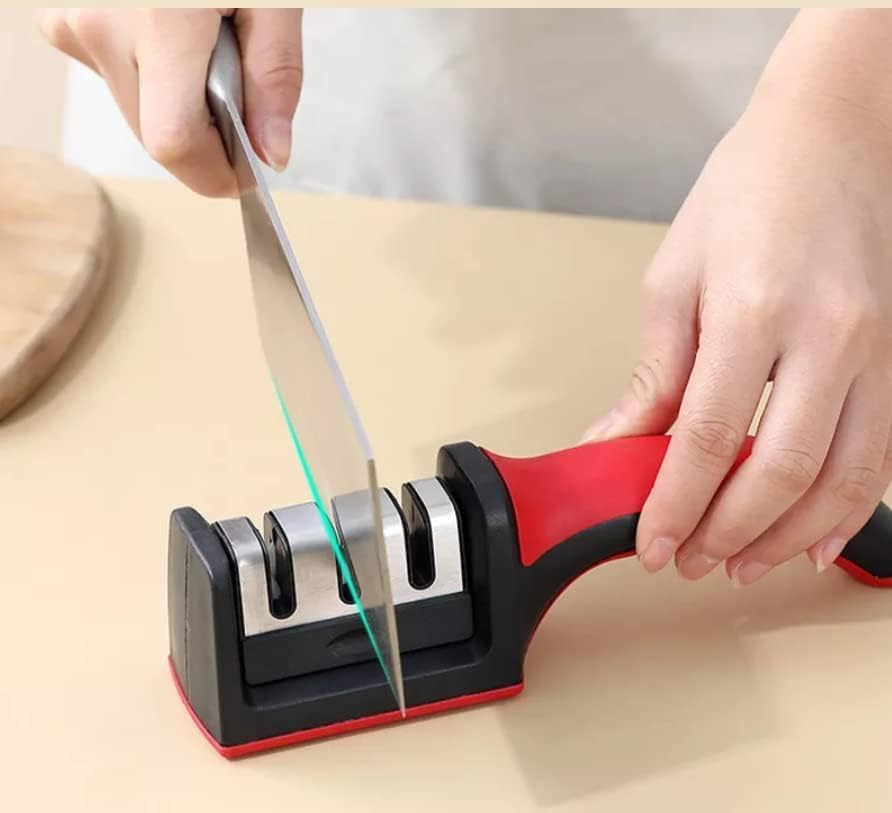 Affilacoltelli professionale, affilacoltelli da cucina 3 in 1, affilacoltelli e affilaforbici - 3