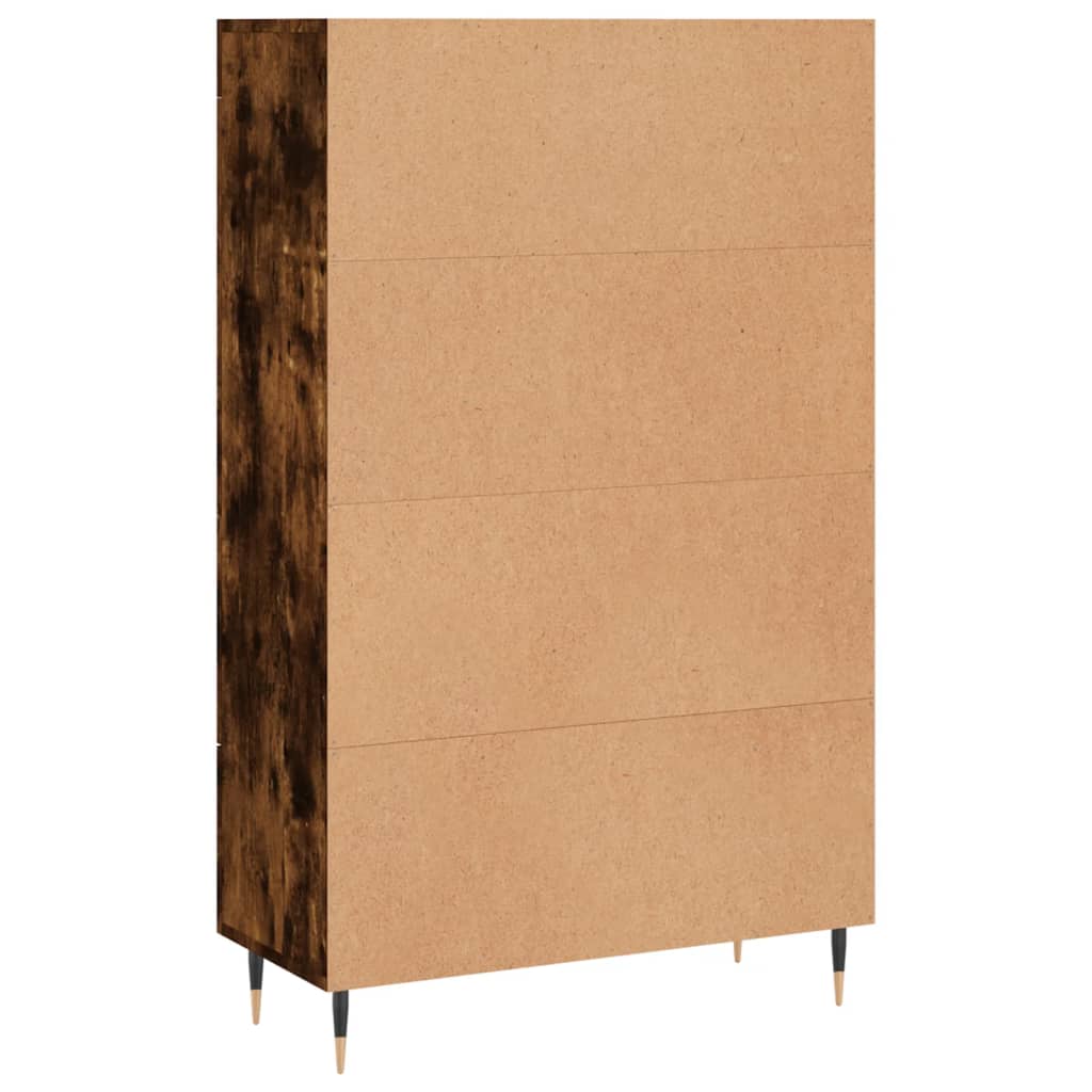 Credenza alta in rovere affumicato 69,5x31x115 cm in multistrato - 8