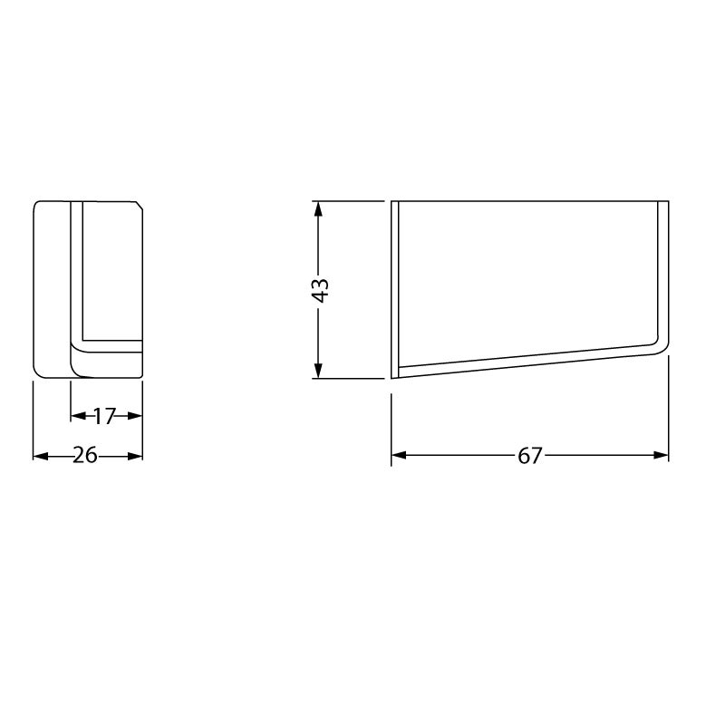 Cache pvc pour support élément haut - Sens : Droite - CAMAR - 3