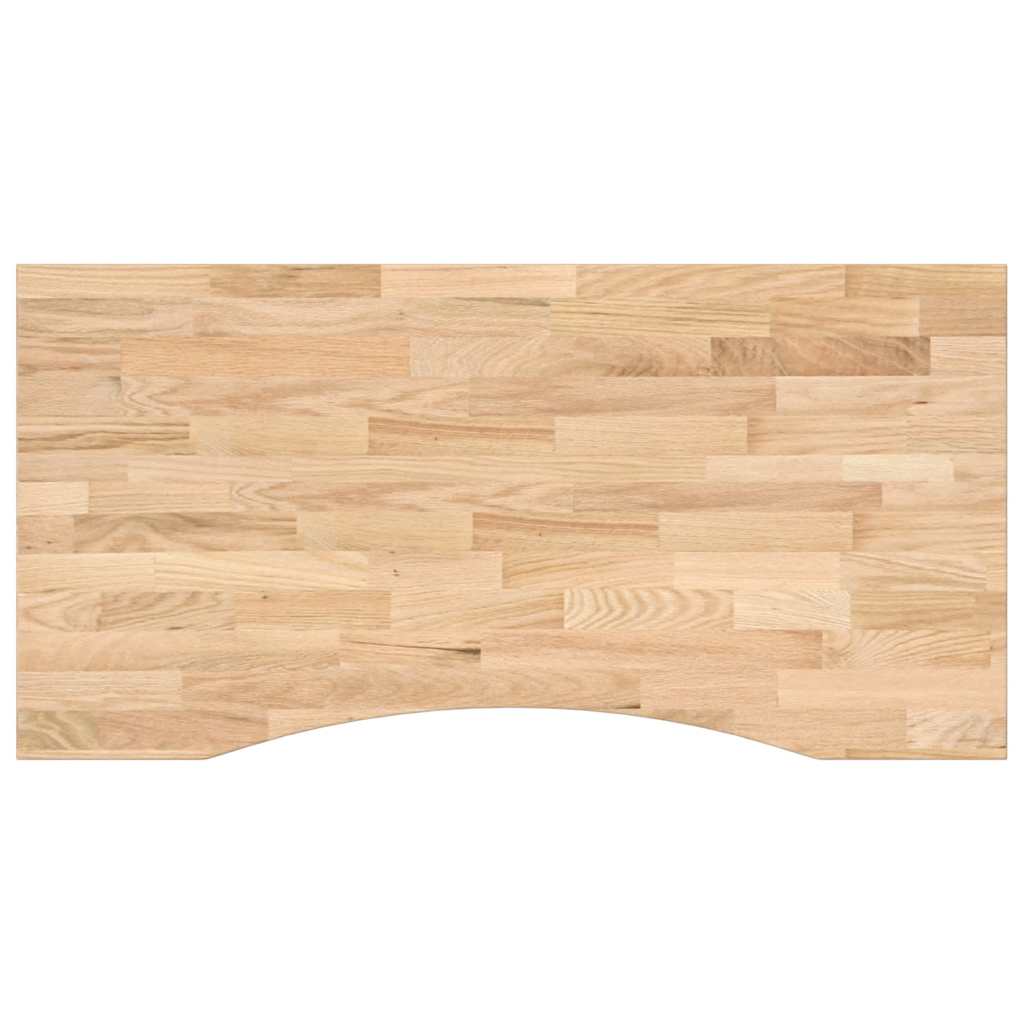 Dessus de bureau non traité en bois massif de chêne rectangulaire - 2