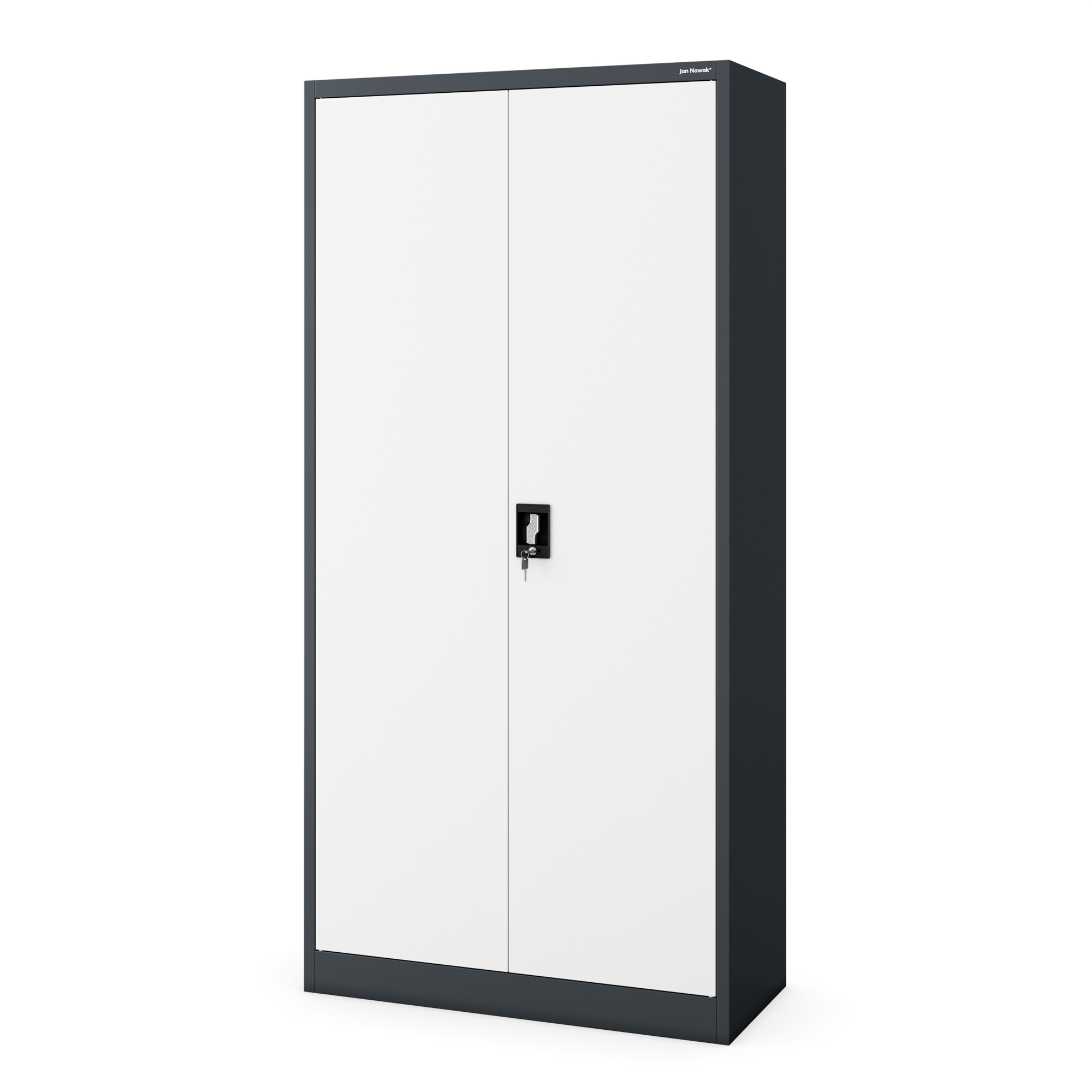 Metalowa Szafa DAWID 90x185x45 cm Antracytowo-Biała z Zamkiem Trzypunktowym