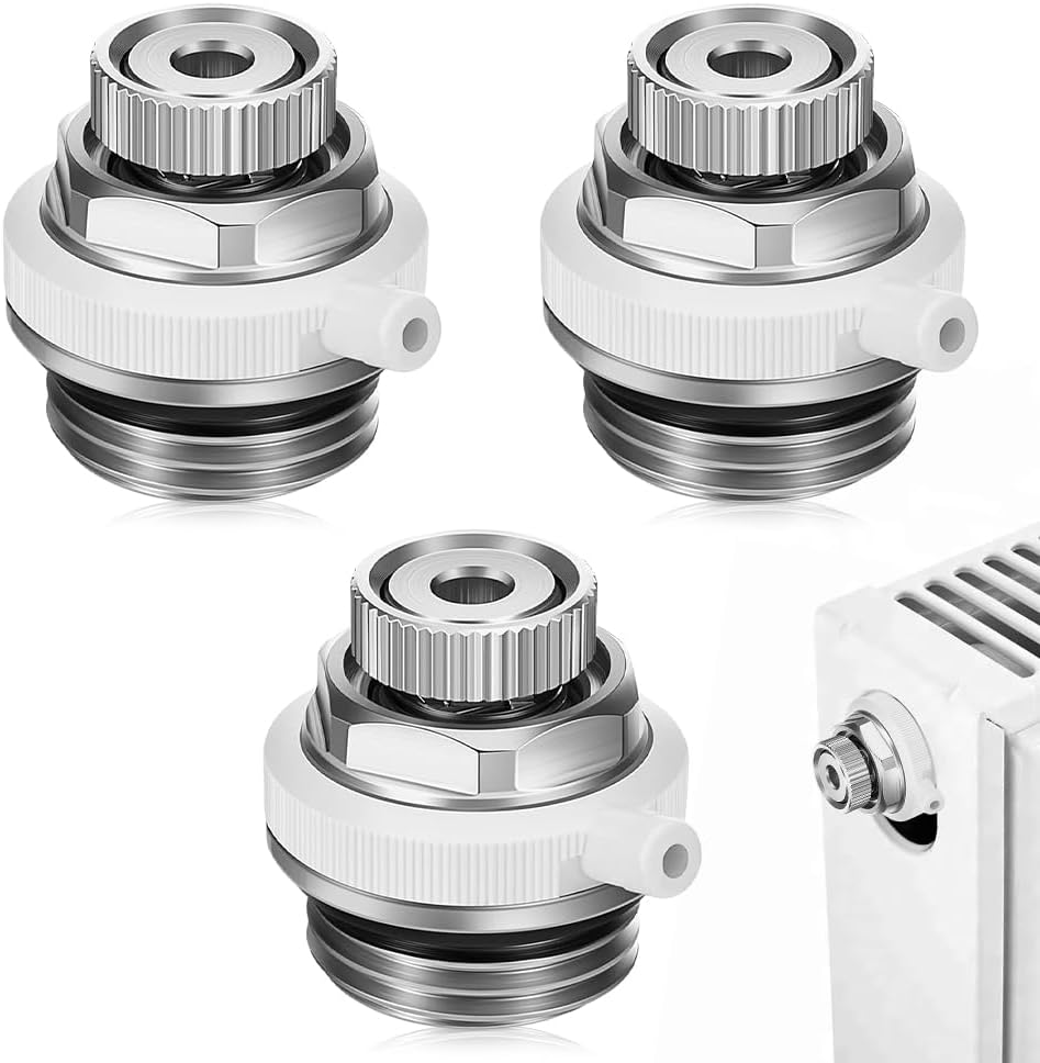 Vanne de Purge Radiateur Automatique 3 Pièces, Bouchon de Purge 1/2 — free download