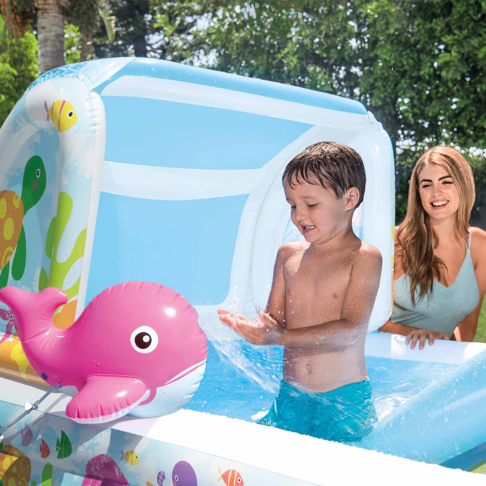 Intex Aire de jeux Baleine rose et amis - 4