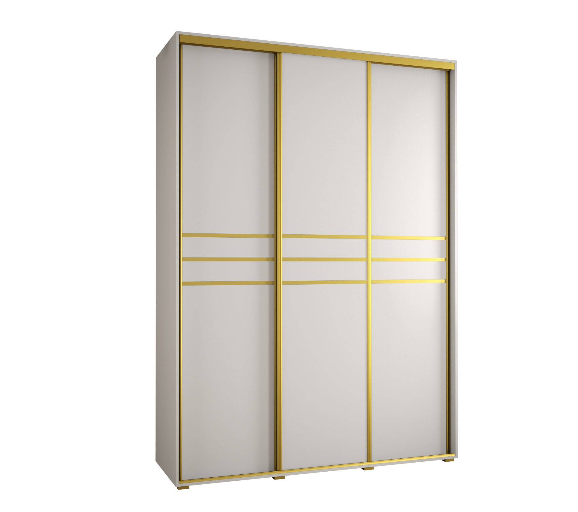 Szafa przesuwna wysoka Davos 10 170 x 45 x 235,2 cm biały + biały + u. złoty - Abiks Meble
