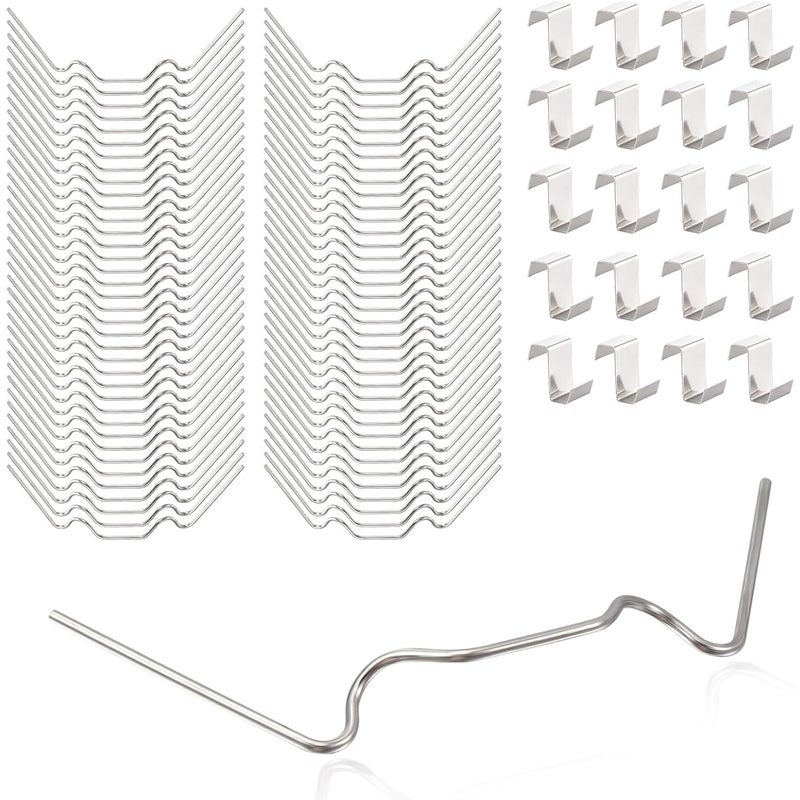 Opakowanie 100 klipsów mocujących do szkła szklarniowego, w tym 50 klipsów mocujących do szkła szklarniowego i 50 klipsów w kształcie litery Z do szkł