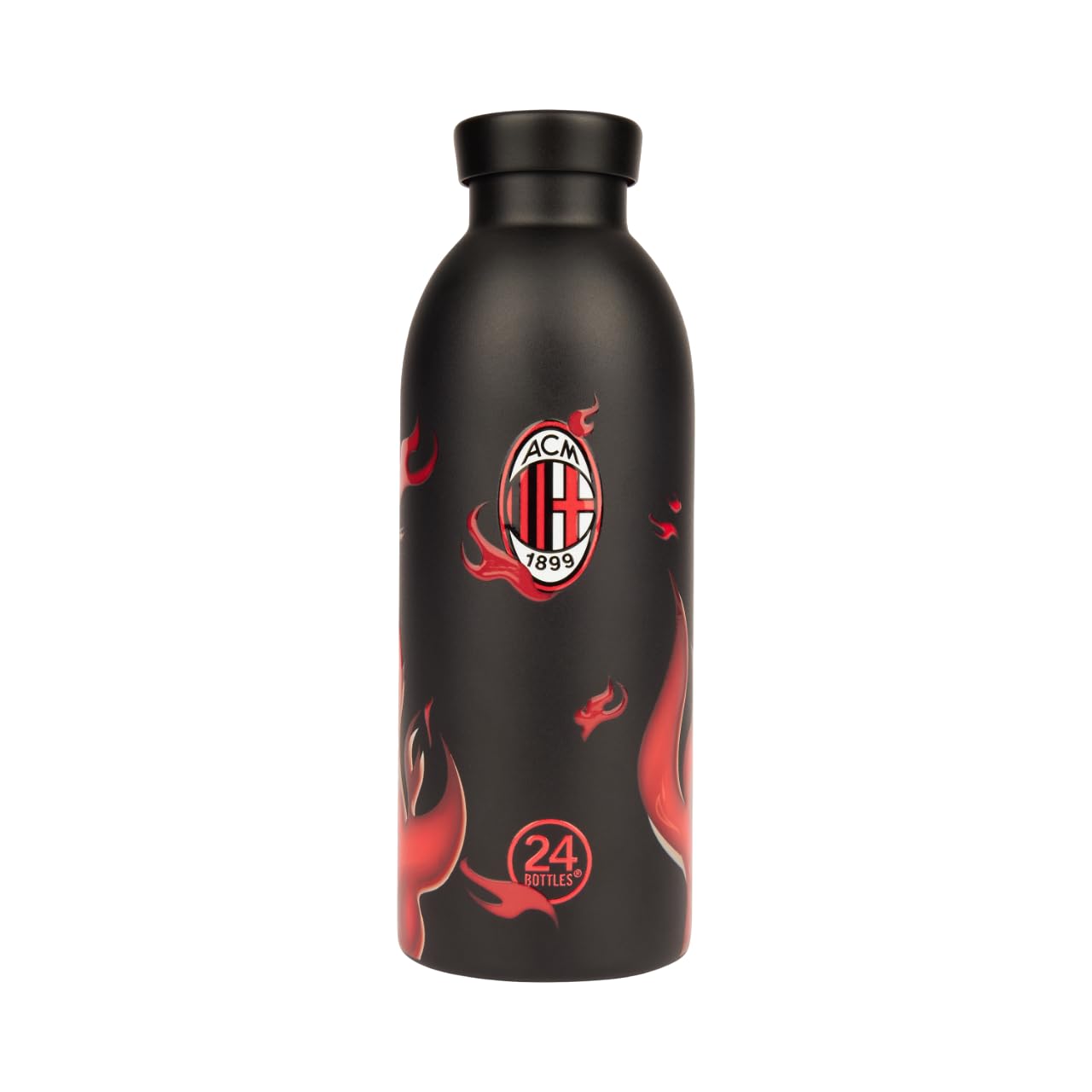 Seven Borraccia A.C. MILAN Calcio, Nero Rosso, Borraccia Termica In