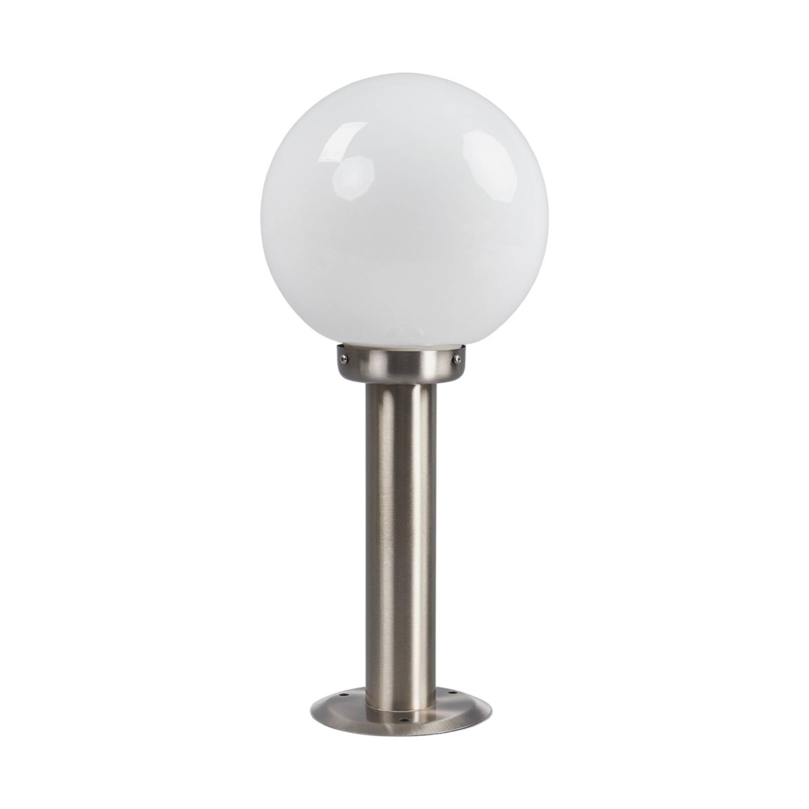Lindby Noemi Lampione Da Giardino A LED Dimmerabile, 80 Cm, Acciaio Inox Grigio, Diffusore Trasparente, IP44, Attacco E27, Ideale Per Vialetto E Terrazzo