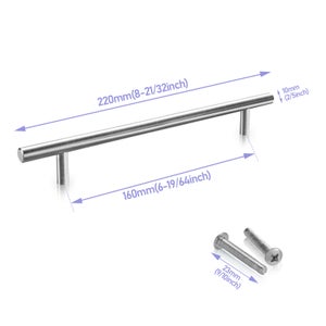 Poignée De Meuble Inox Mat – étrier 12mm, Barre Pour Cuisine Ou Tiroir