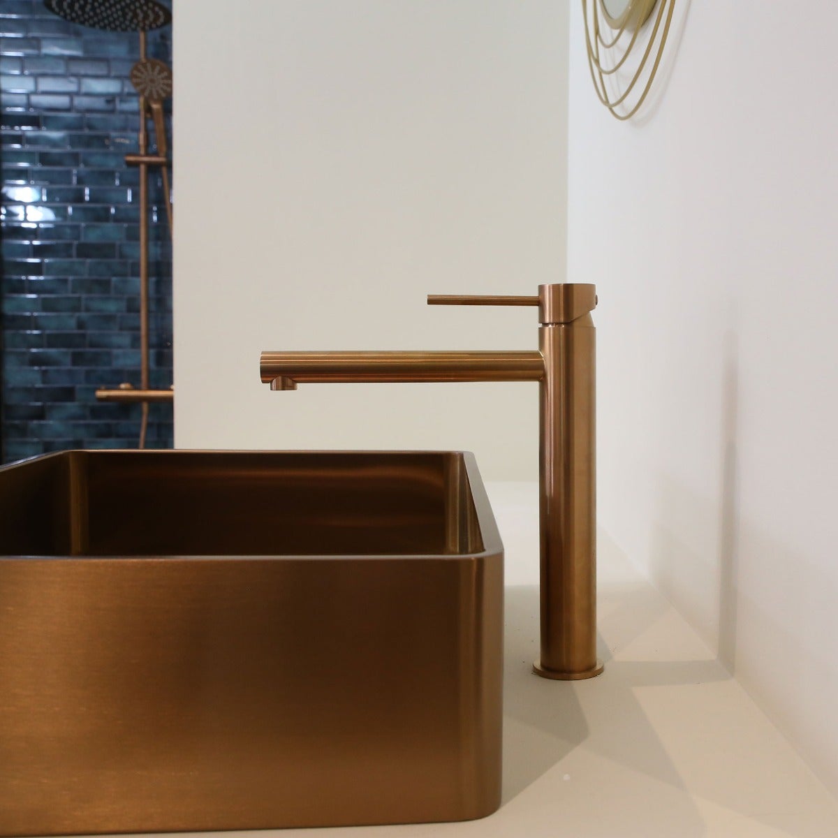 Luisa mitigeur lavabo haut cuivre brossé - 6