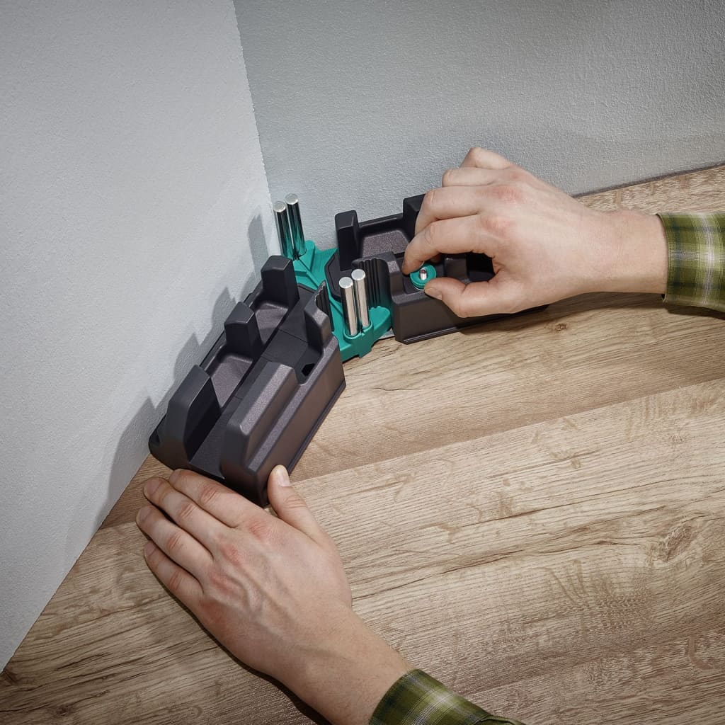 Kit Fausse Équerre et Boite à Onglet, Scie Japonaise et Pistolet à Cartouche, Pression 130 kg - wolfcraft 6977000 - 9