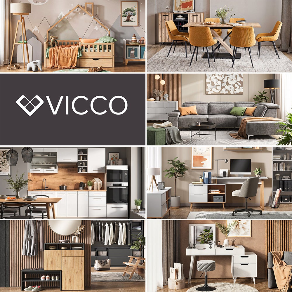 Vicco Biurko Elevate, Czarny/biały, 140 x 80 cm 2 silniki - 9
