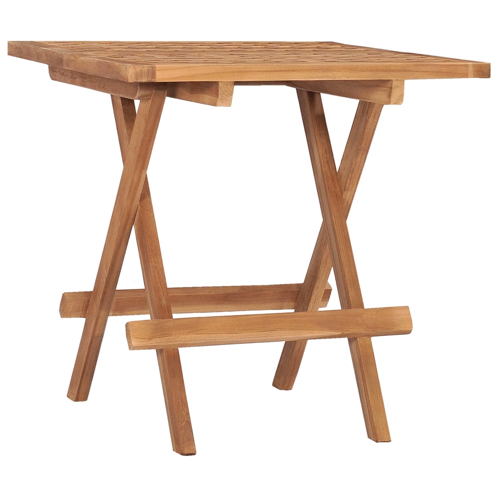 Maison Exclusive - Set da Pranzo Giardino Pieghevole 3 pz Cuscino Massello di Teak - 4