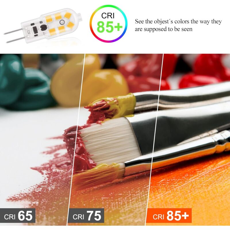 Ampoule LED G4 3W, blanc chaud 3000K, AC/DC 12V ampoules d'éclairage équivalent à 20-30W halogène, 180-LM, non dimmable, 10 Pièces - 3