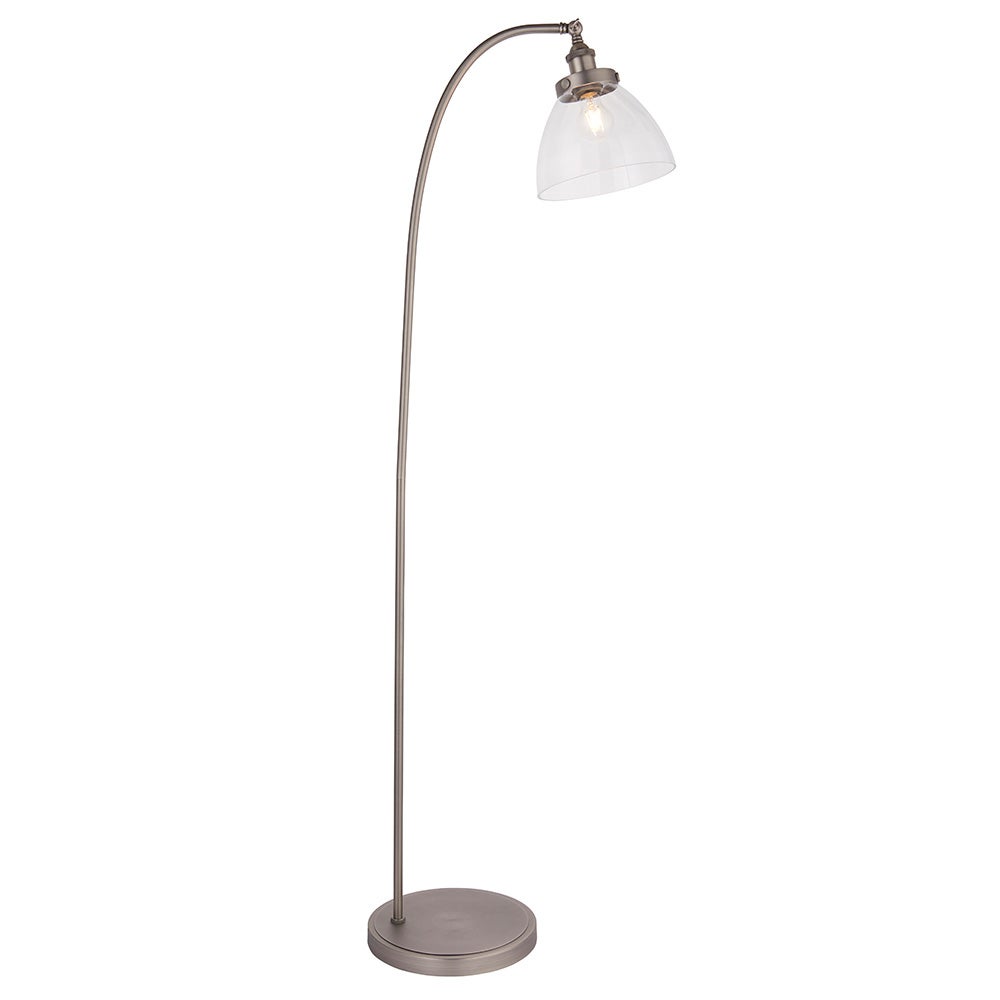Lampa stojąca przezroczysty klosz HANSEN chromowana-srebrna 1xE27x40W metal wym:152x28x46cm IP20 Endon