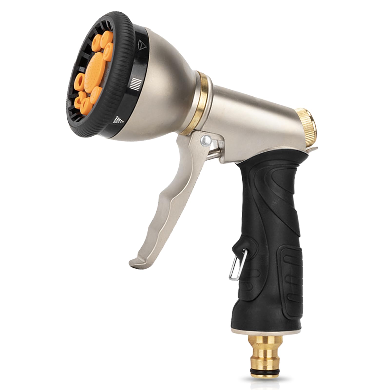Pistolet do podlewania ogrodu, Pistolet do podlewania, Metalowy pistolet do podlewania, Wytrzymały metalowy opryskiwacz do węża, 9 trybów pistoletu
