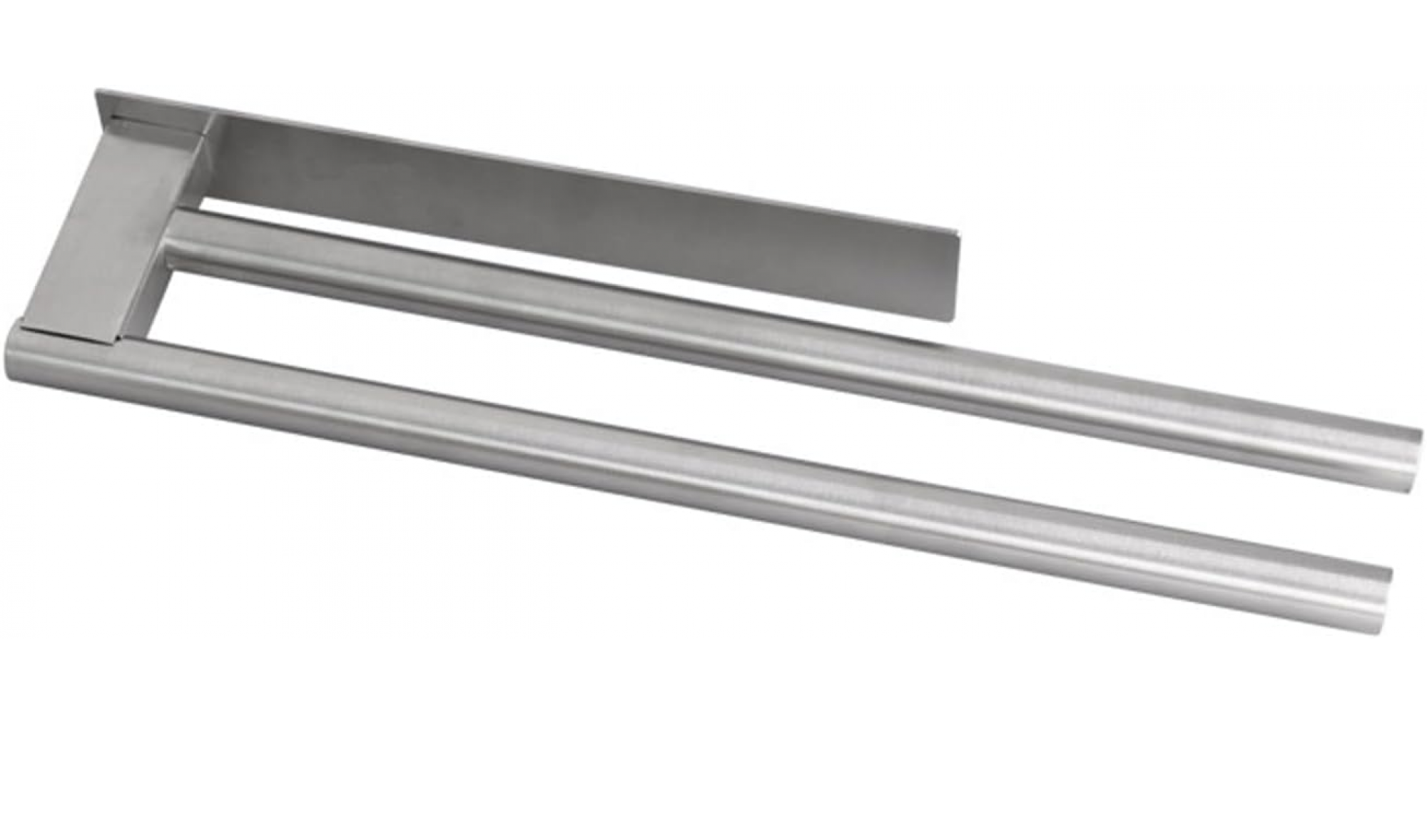 Wieszak na ręczniki dwuramienny, wieszak na ręczniki łazienkowe, samoprzylepny, ścienny, 39 cm, srebrny