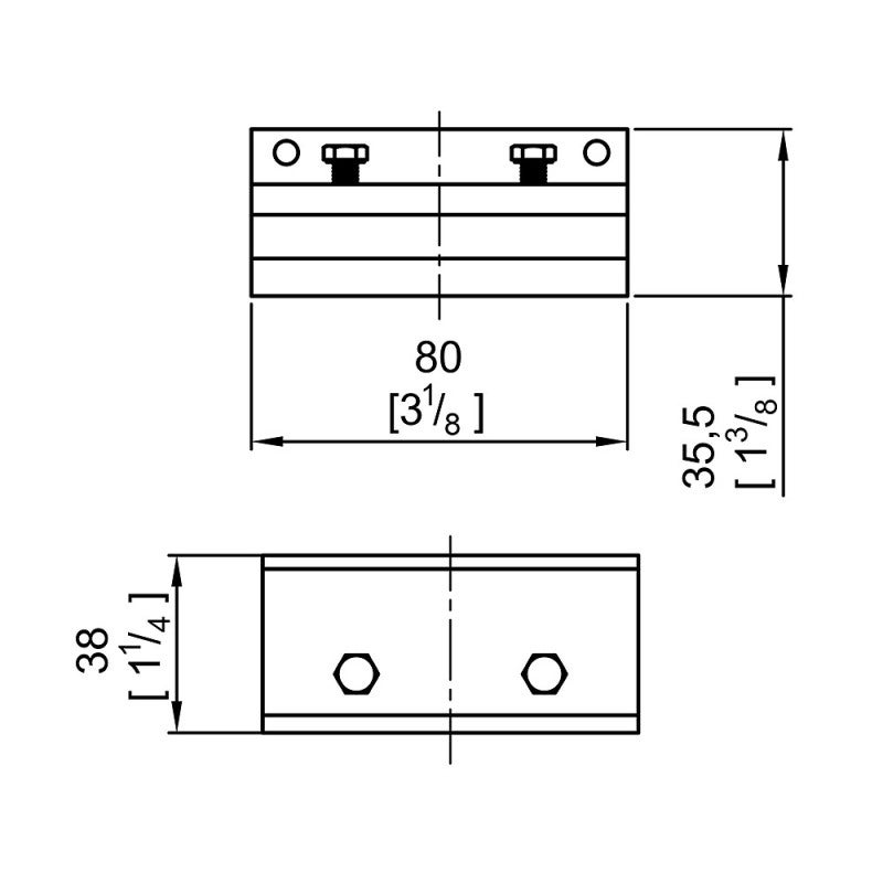 Equerre de jonction pour SLID'UP 160 - 170 - porte jusqu'à 45 mm - 3