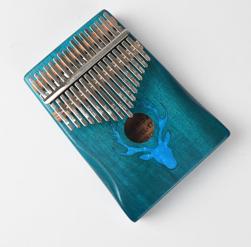 Kalimba 17 touches en acajou, piano à pouces portable, instrument de ...