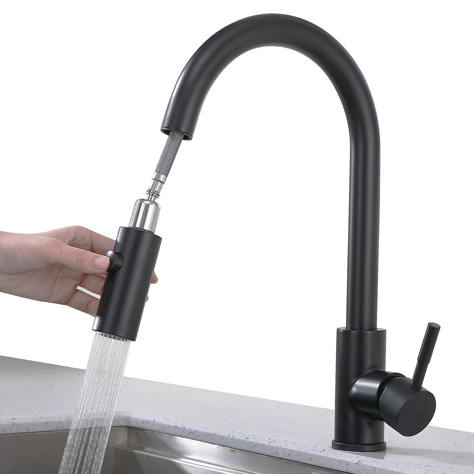 Grifo de cocina con pulverizador extraíble, mezclador de cocina