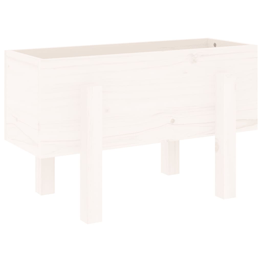 Jardinière en bois de pin blanc massif 62x30x38 cm - COMFORTXL | Leroy ...