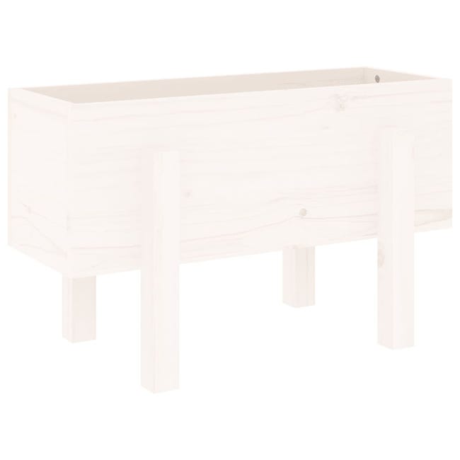 Jardinière en bois de pin blanc massif 62x30x38 cm - COMFORTXL | Leroy ...