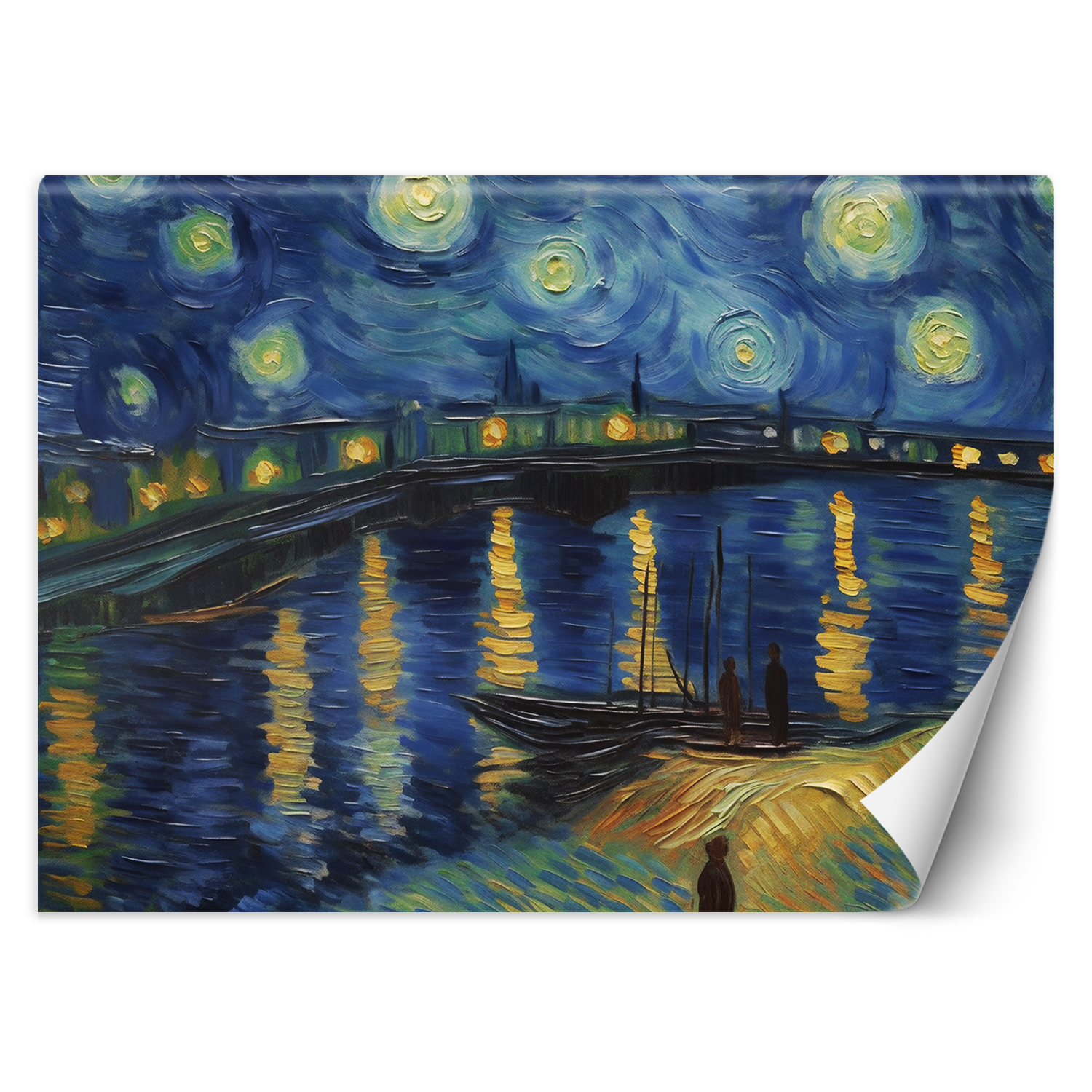 Fototapeta, Gwiaździsta noc nad Rodanem - V. van Gogh 450x315
