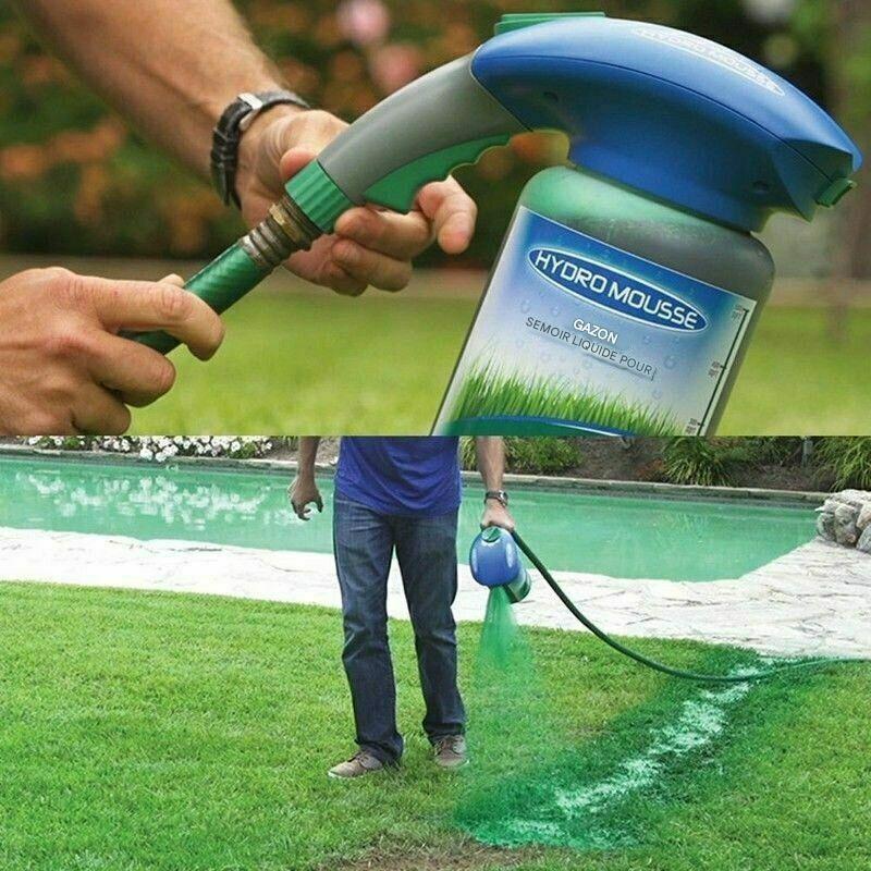 Pulvérisateur de semences multi-usages | Outil d'arrosage pour jardinage | Pulvérisateur de semences de gazon (bleu) - 5