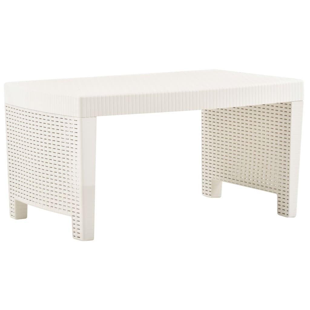 Salon de jardin 3 pcs Plastique Blanc 2 - 6