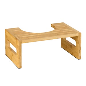 Sgabello Da WC Relaxdays In Bambù - Regolabile 3 Altezze, Pieghevole, Per Posizione Accovacciata - Foto 8