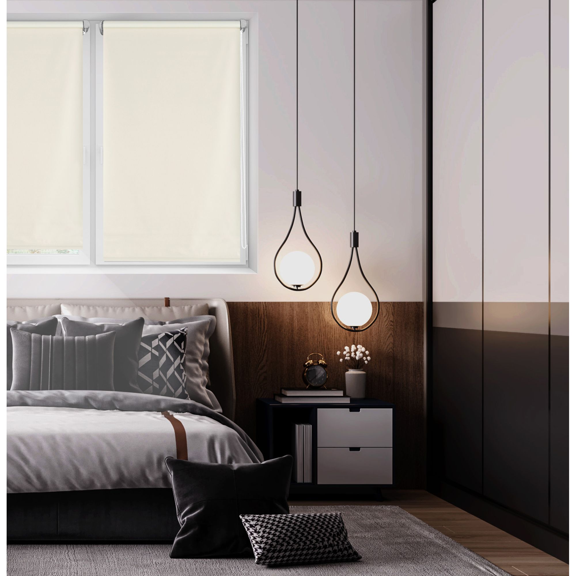 ECOMMERC3 | Tenda A Rullo Liscia Coprente Easyfix Misura 67x180 - Tenda Coprente SENZA ATTREZZI Tessuto Misura 64x175 - 5