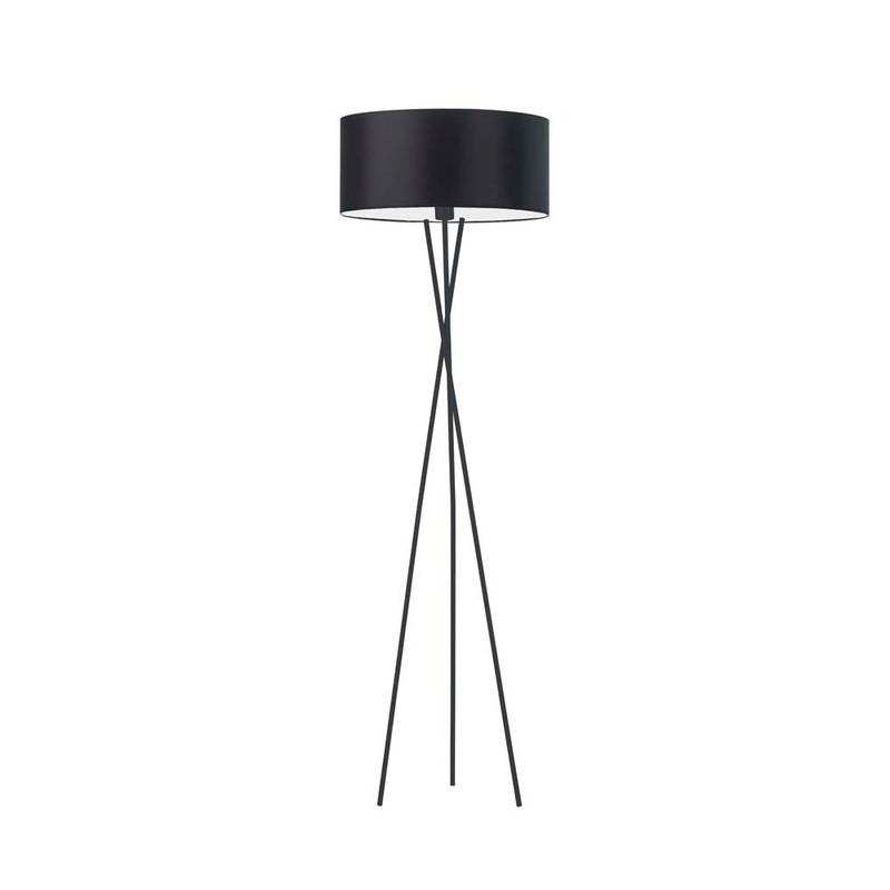 Lampa stojąca Volta Light Factory podłogowa trójnóg z abażurem biały walec MORIS 1szt.