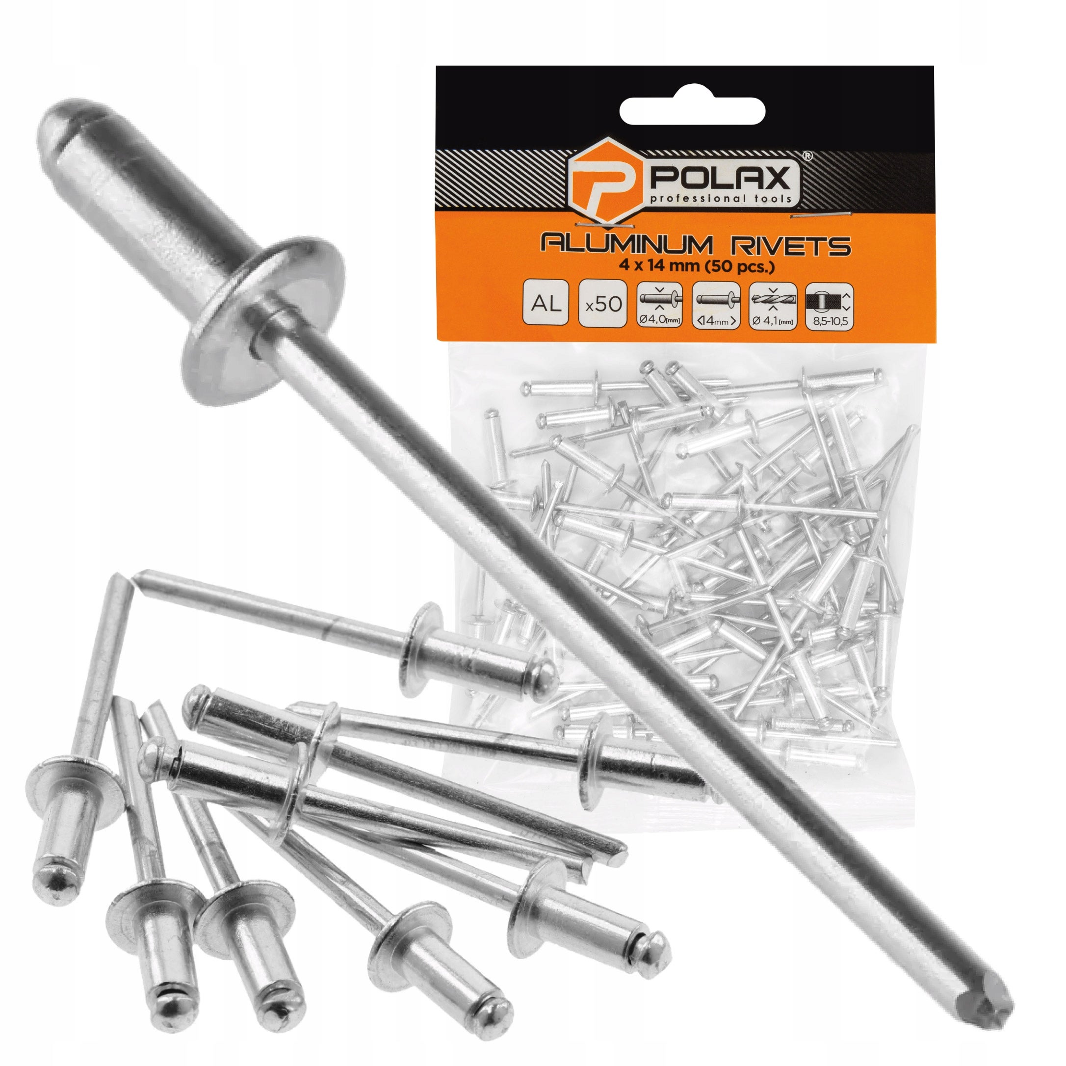 Nity zrywalne aluminiowe 4 х 14 mm (50 szt.)