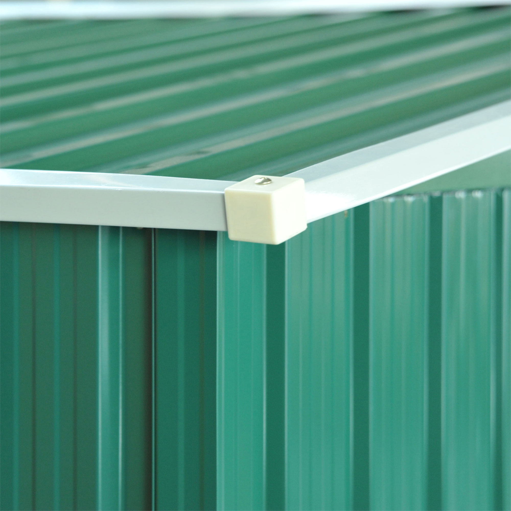 Cobertizo jardín con puertas correderas Outsunny 258x206x178 cm verde - 5