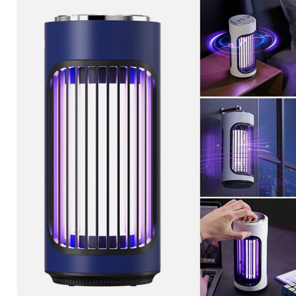 Lampa UV Elektryczna Przeciw Komarom - Akumulatorowa - Podwójny Tryb Instalacji - Ochrona 360° przed Owadami Latającymi