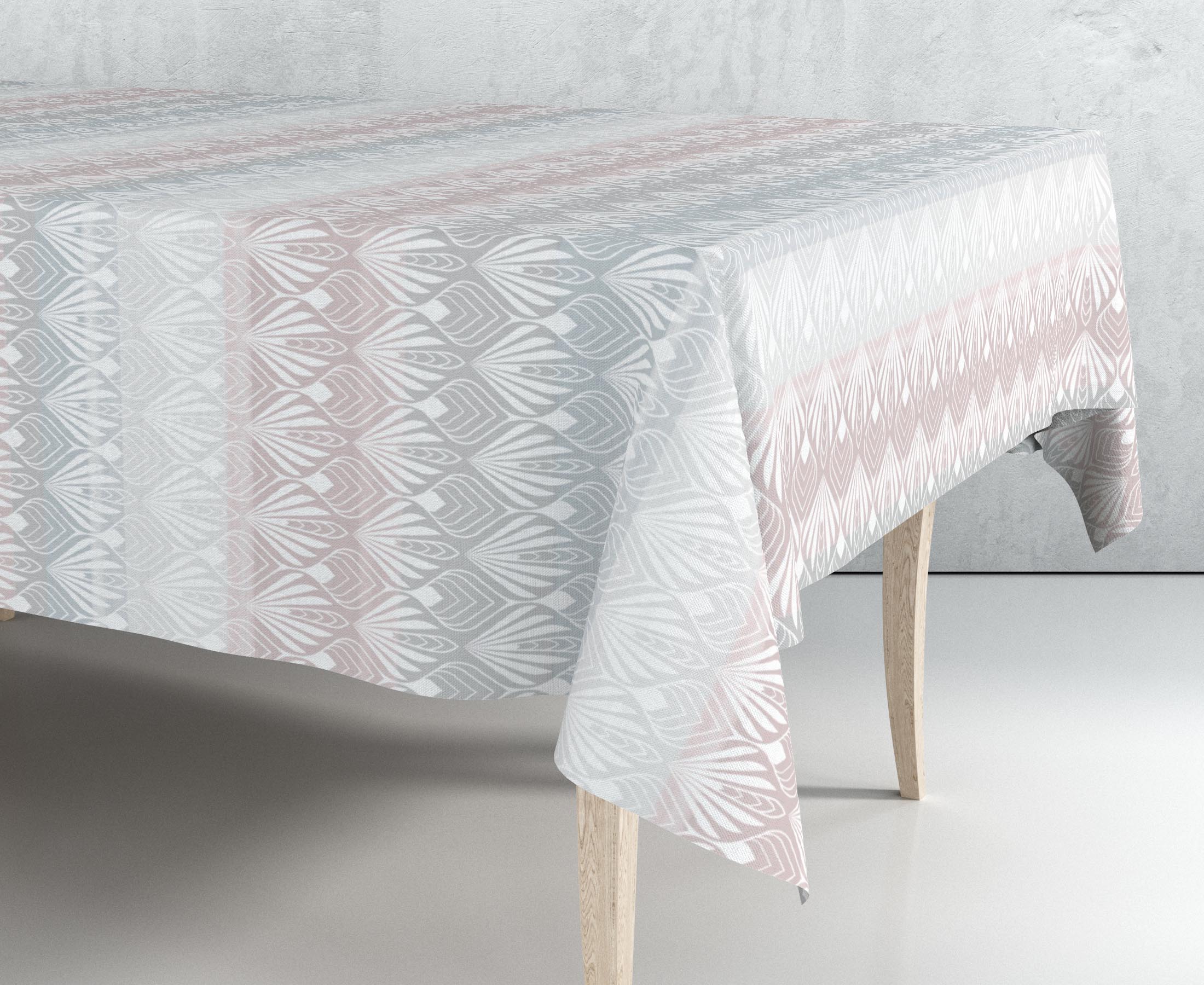 Mantel de hule estampado por metros Cool Rosa Gris Tonos Suave