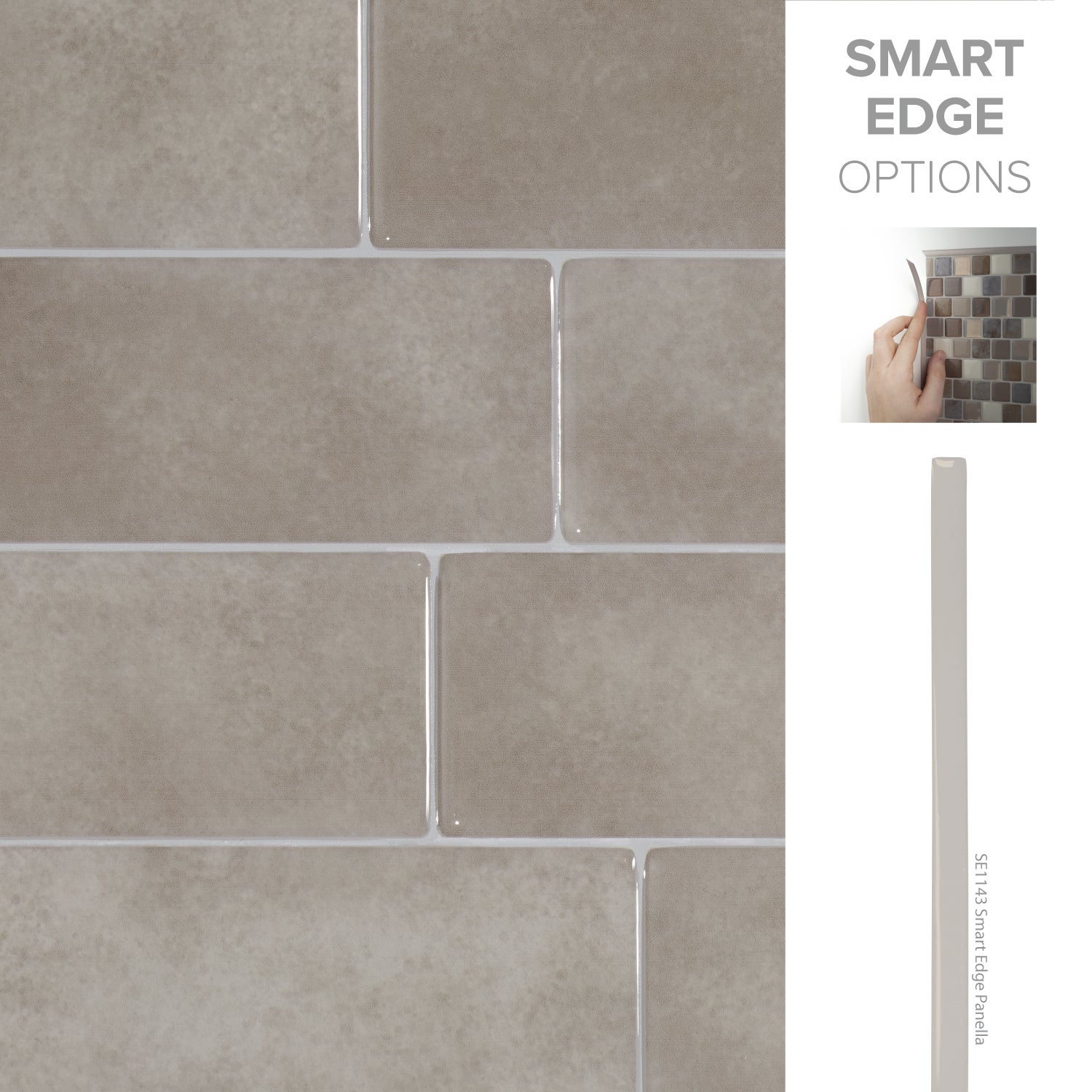 Azulejos Adhesivos x4, 29.36x21.29cm - Revestimiento de Pared Smart Tiles Metro Cologne Vinilos Murales de Baño y Cocina - 5