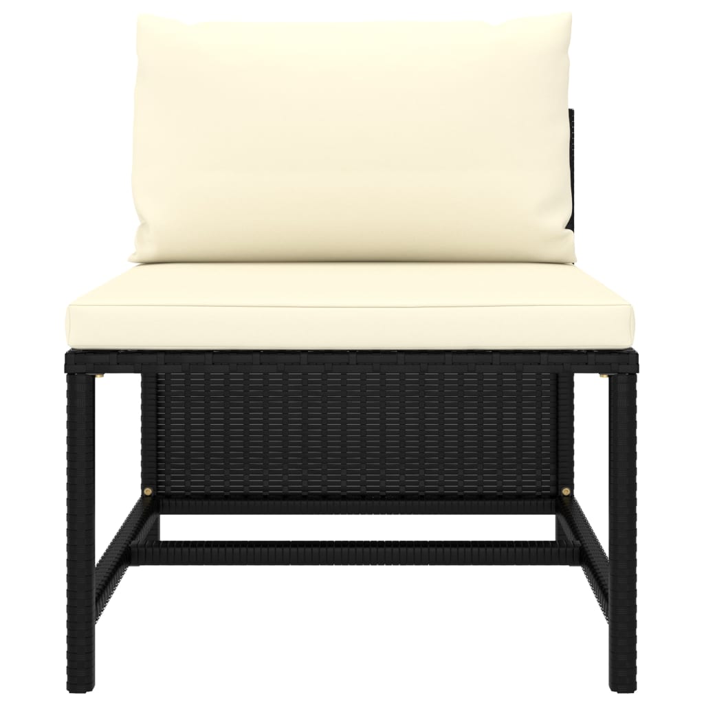 Maison Exclusive - Set Divani da Giardino 8 pz con Cuscini in Polyrattan Nero - 6