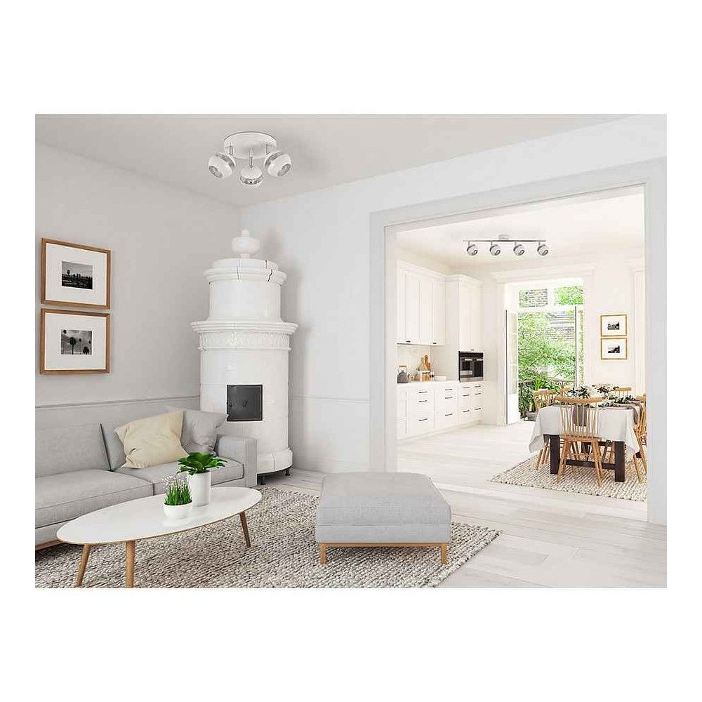 Plafond BEETHOVEN avec 3 spots pour salle de bain Blanc/argent FABRILAMP - 2