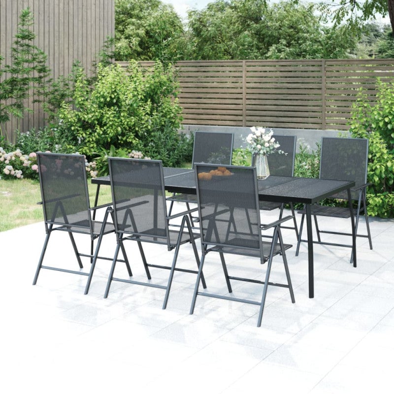 Tavolino Da Giardino VidaXL In Acciaio Antracite, Dimensioni 55x40x37 Cm, Piano Stabile, Design Modulare Per Esterni