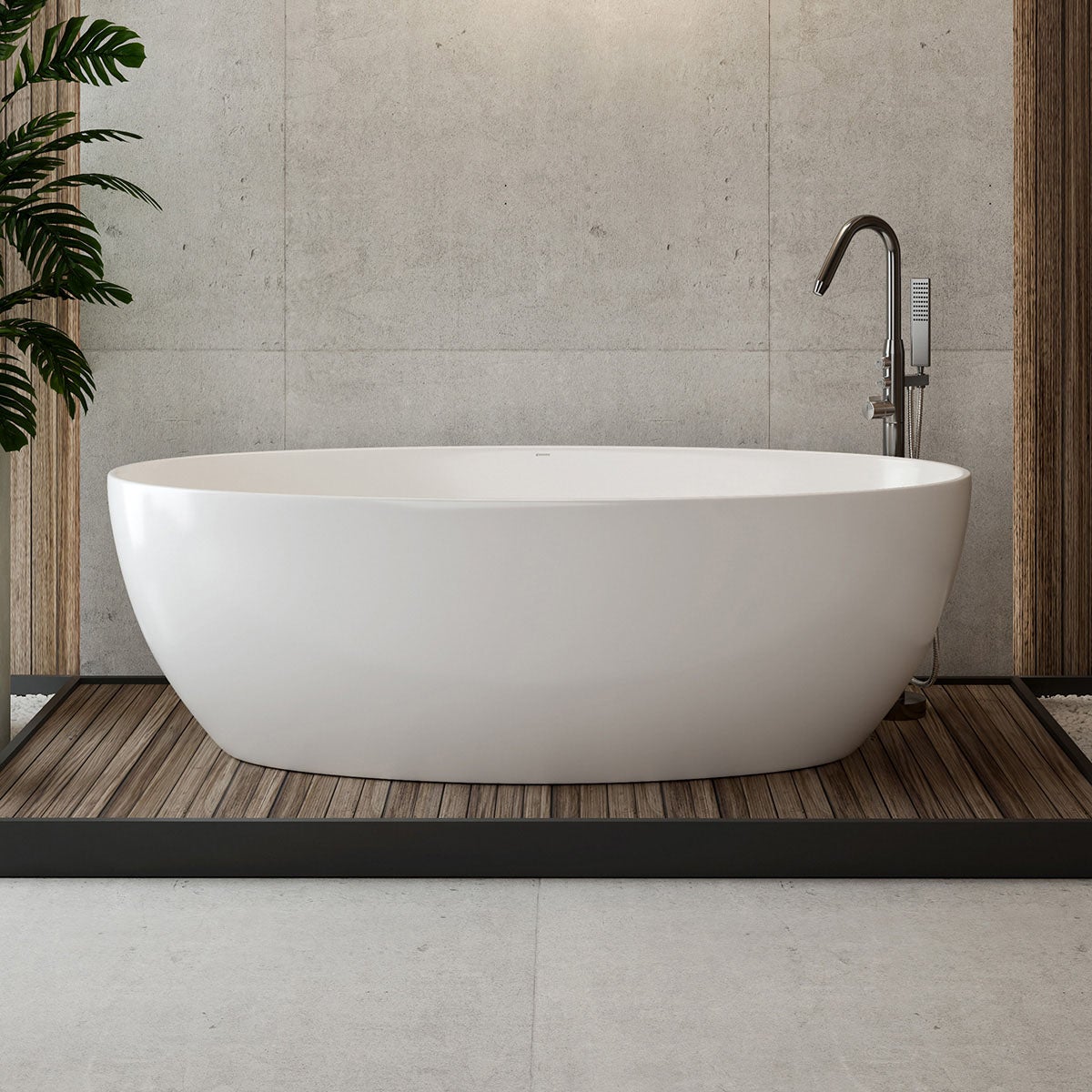Bernstein Wanna wolnostojąca TERRA akryl - 186x88 - biały połysk