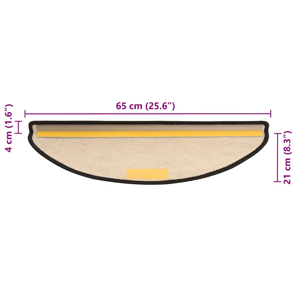 Tapis d'escalier autocollants 30 pcs | Paillasson d'escalier | Tapis de marche 65x21x4 cm anthracite CFW215469 - 8