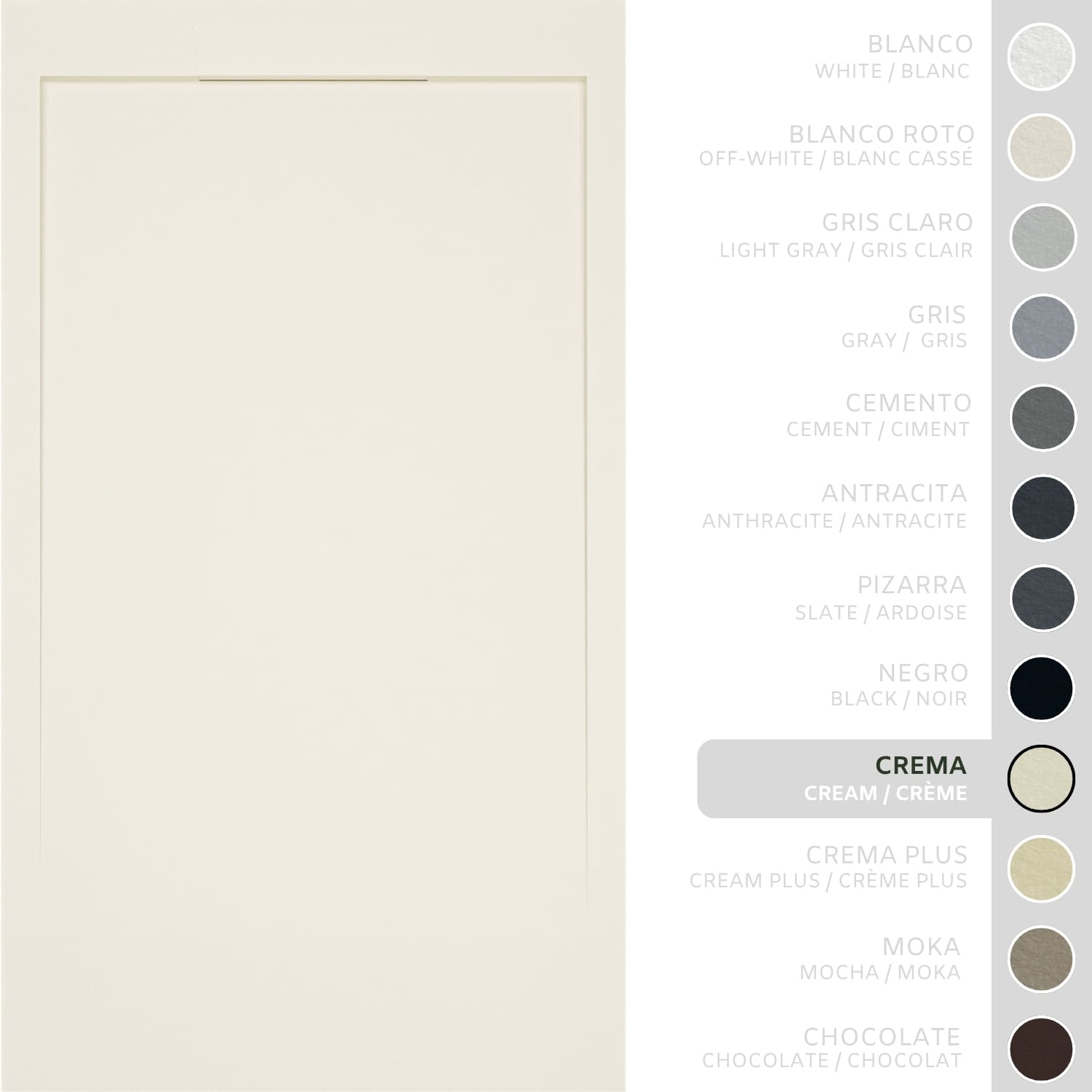 SOULHOME Brodzik prysznicowy– Żywica– Gel Coat– Gładka/Kamienna tekstura – Antypoślizgowy – kremowy– 90x80- Niski 3cm– Elegancki SAME