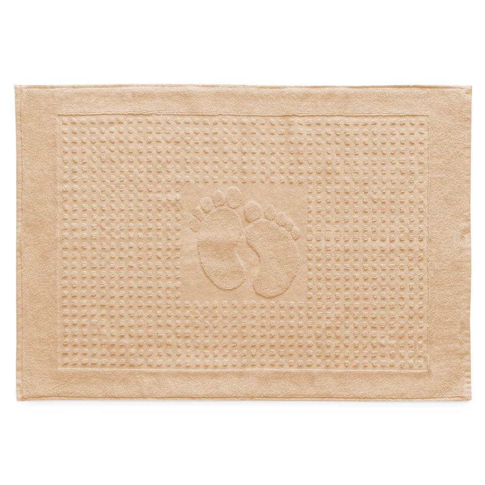 Dywanik łazienkowy 50x70 Stopki, 100% bawełna, kolor cappuccino - Darymex